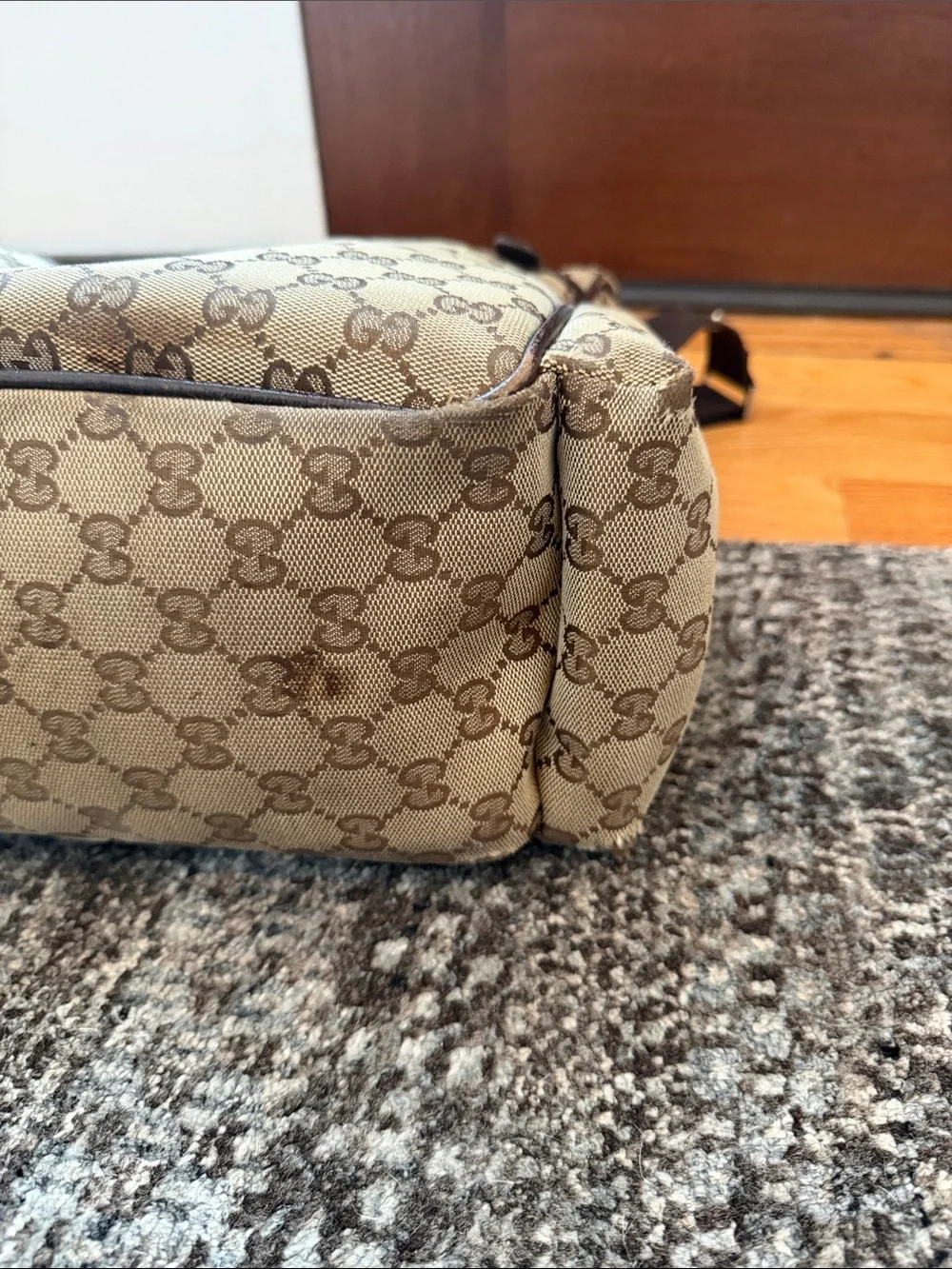 Gucci Beige and Brown GG Canvas Messenger Bag